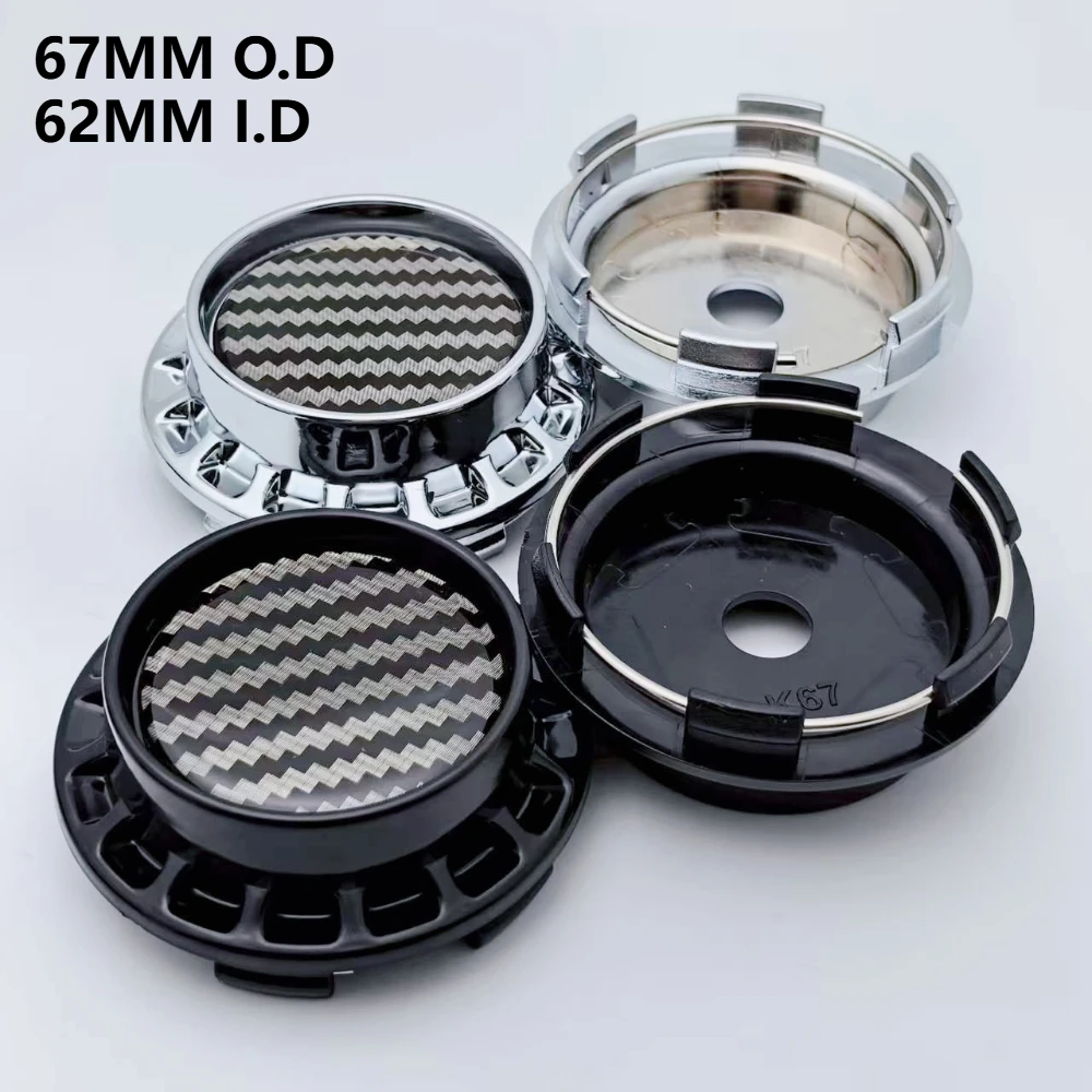 

4pcs Epoxy Resin No Logo Emblem Badge Car Wheel Center Caps 67MM 62MM Wheels Hub Cap Rim Hubcaps Cover Replace Car Accessories