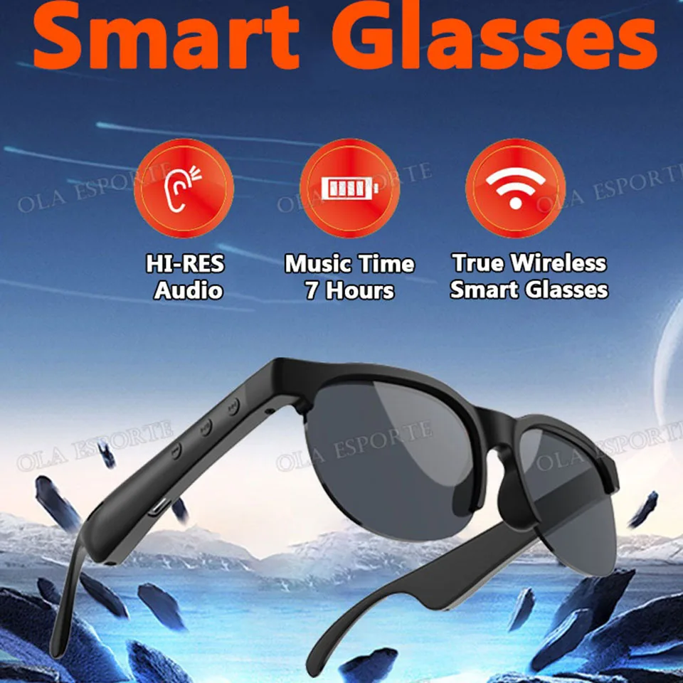 1/2/3 قطعة النظارات الذكية بلوتوث دعوة الموسيقى في الوقت الحقيقي الترجمة صوت مساعد التحكم المضادة للأشعة فوق البنفسجية النظارات الشمسية 2025 النظارات الذكية #1