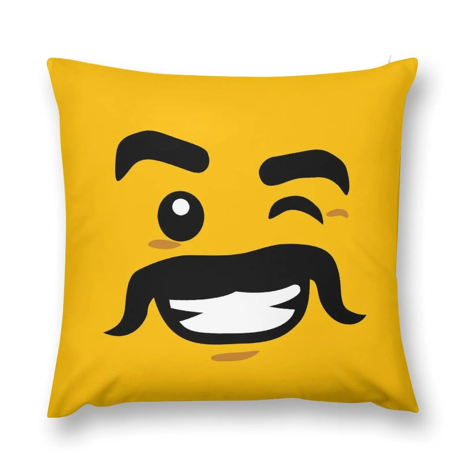 Brick Face - Moustache Guy 2 Throw Pillow Sofa Cushions Cover Cushions pillow