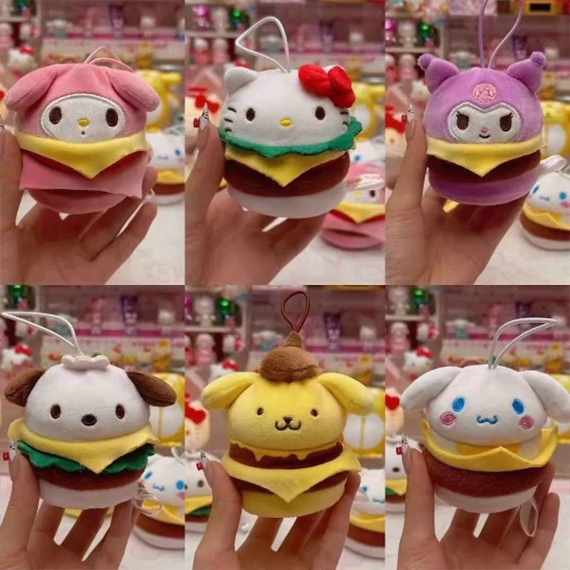 

Sanrio Hamburger Pinch Blind Box Hellokitty Backpack Pendant Decompression Toy Kuromi Cinnamoroll Pacha Children'S Birthday Gift