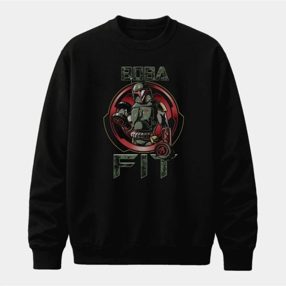 سترة American Star Wars المطبوعة برقبة دائرية للرجال والنساء هي ملابس رياضية قطنية فضفاضة ومريحة للخريف