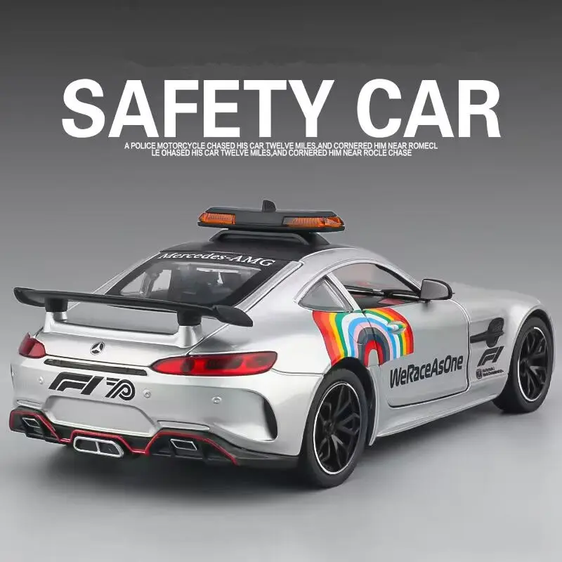 

Модель спортивного автомобиля Mercedes-Benz GT GTR 1:24 из сплава, литая металлическая игрушка, модель гоночного автомобиля для трека, модель медицинского спасательного автомобиля со звуком и светом, подарок для детей
