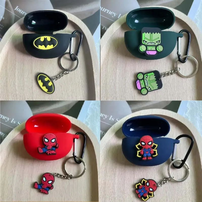 لتقوم بها بنفسك الكرتون حقيبة سماعة الاذن غطاء لهواوي Freebuds Pro 4 حامي شحن صندوق لهواوي Freebuds Pro 3 كم مع سلسلة المفاتيح