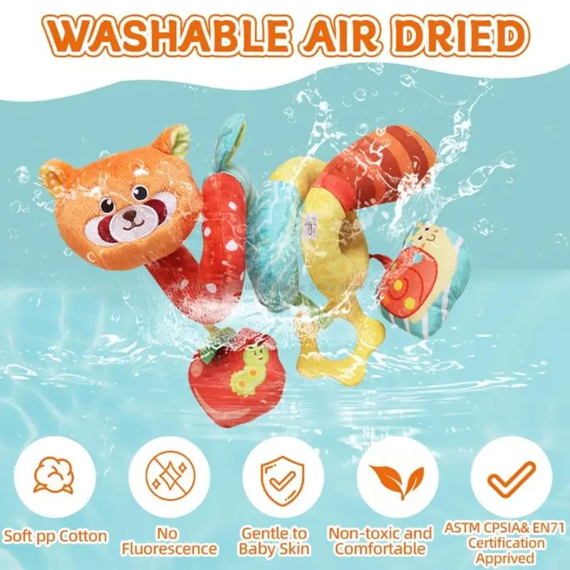 Jouet suspendu berceau bébé doux avec plusieurs Textures, jeu sensoriel éducatif pour les nouveau-nés les tout-petits,