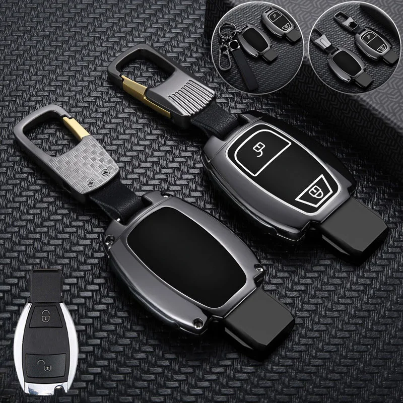 Zinc Alloy TPU Car Key Fob Case Cover Holder For Mercedes Benz C180 C250 C280 C300 C350 C400 C63 CLA CLK CLS E250 E320 E350 E500