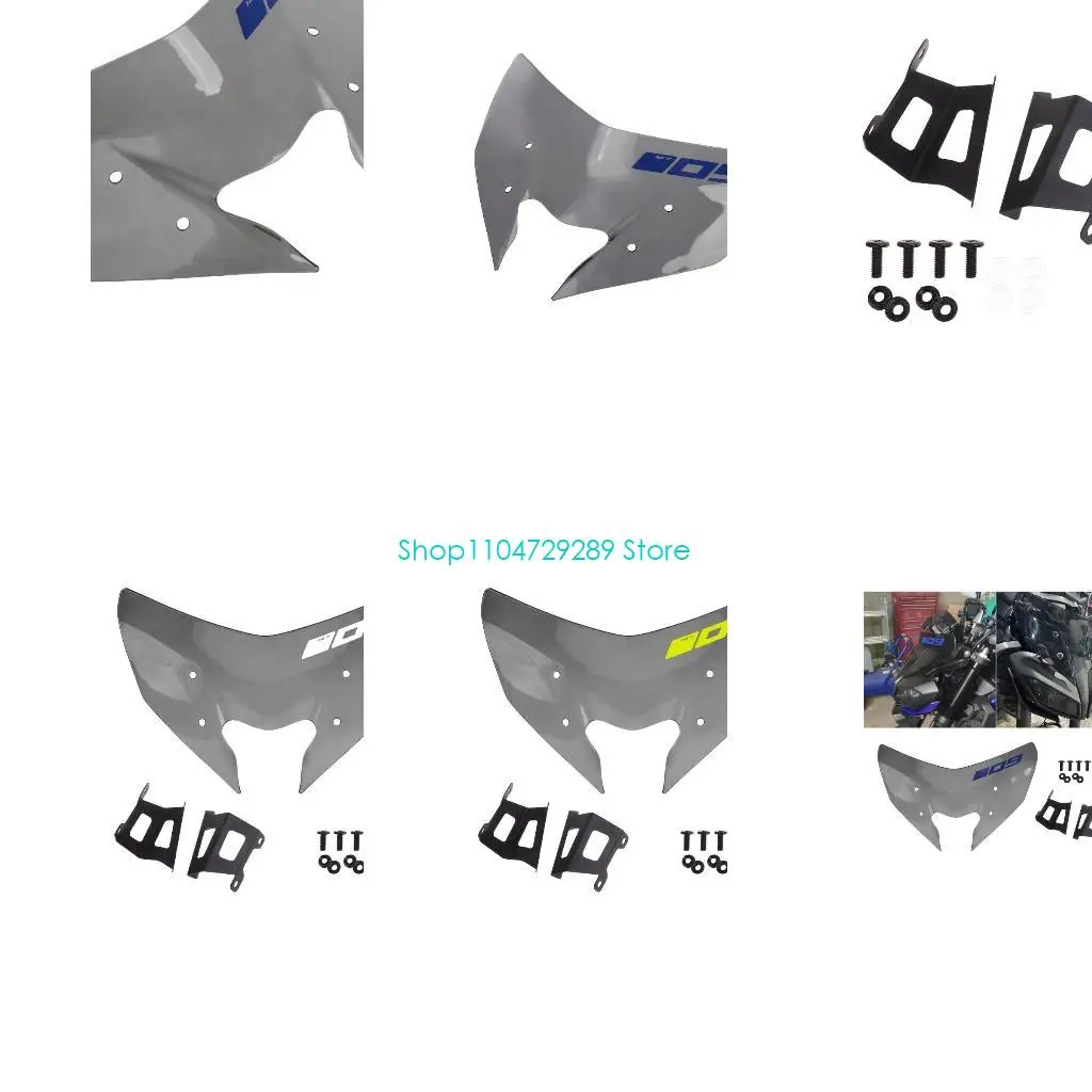 

D8KE Upgraded Fairing Windshield Screen Motorcycle Flyscreen Windscreen for MT09