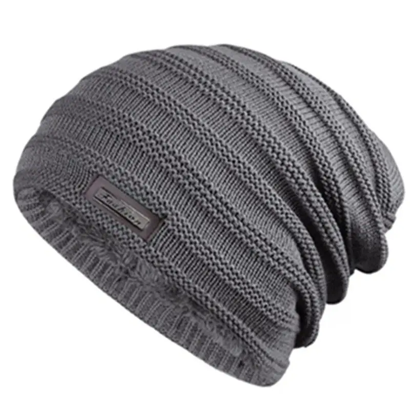 Neue Unisex Pelz Gefüttert Beanie Hut Warm Halten Winter Hut Dicke Weiche Stretch Hut Für Männer Und Frauen Mode Winter Kappe
