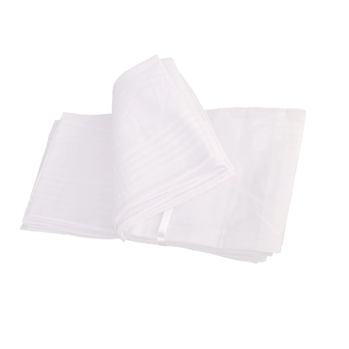 

12pcs Cotton H kerchiefs White Hankerchief for Men Women Kids Soft Durable Reusable Absorbent Machine Washable Eco Friendly