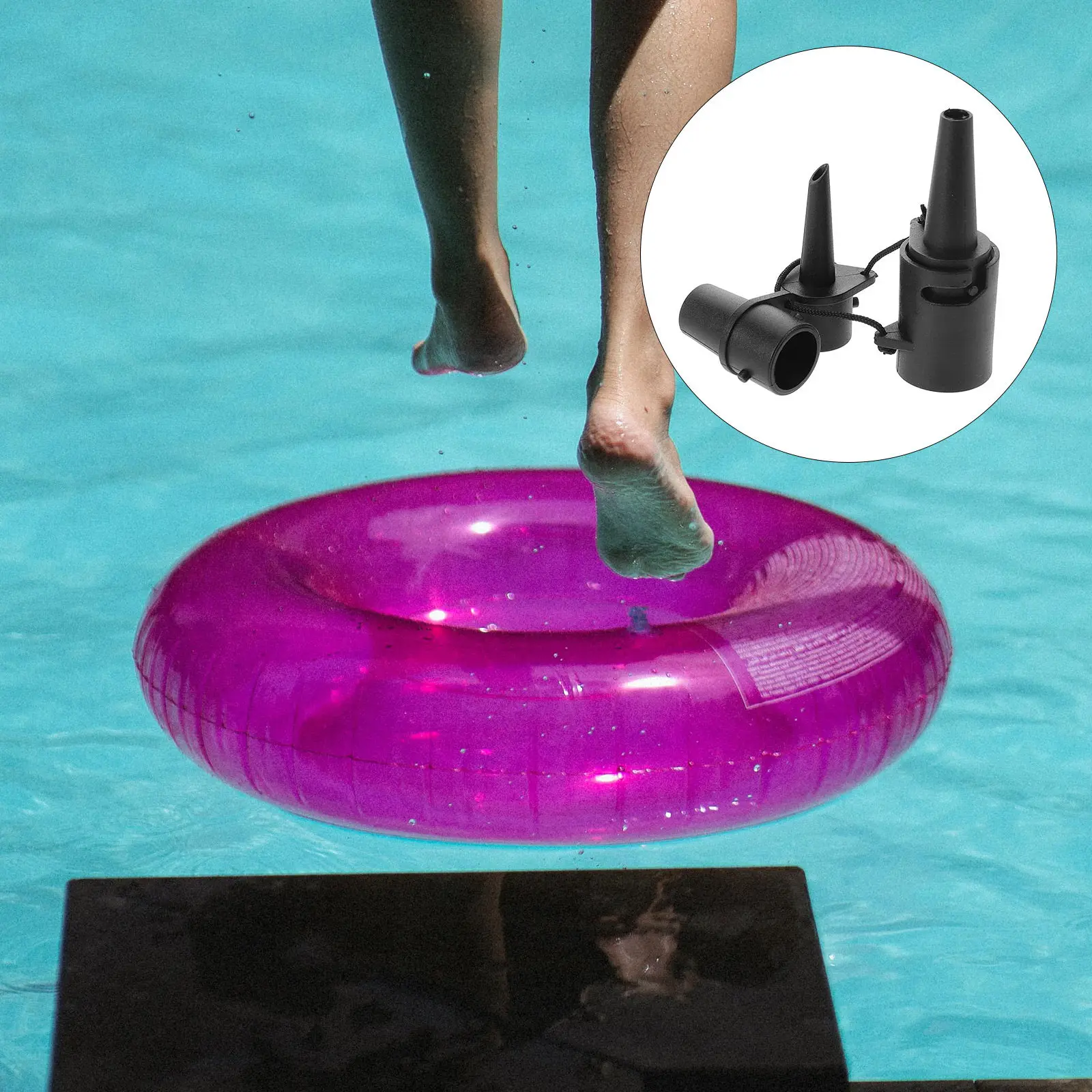 

1Set Compact Air Pump Replacement Nozzles 3 Types for Inflatable Bed Mattress Swimming Ring Boat Air Bed Pump Adapter Nozzles