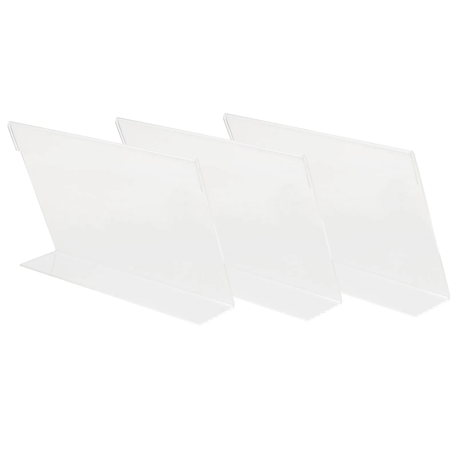 3pcs Acrylic Price Sign Holder for Supermarket Retail Store – Durable, Stable Display Stand for Advertising