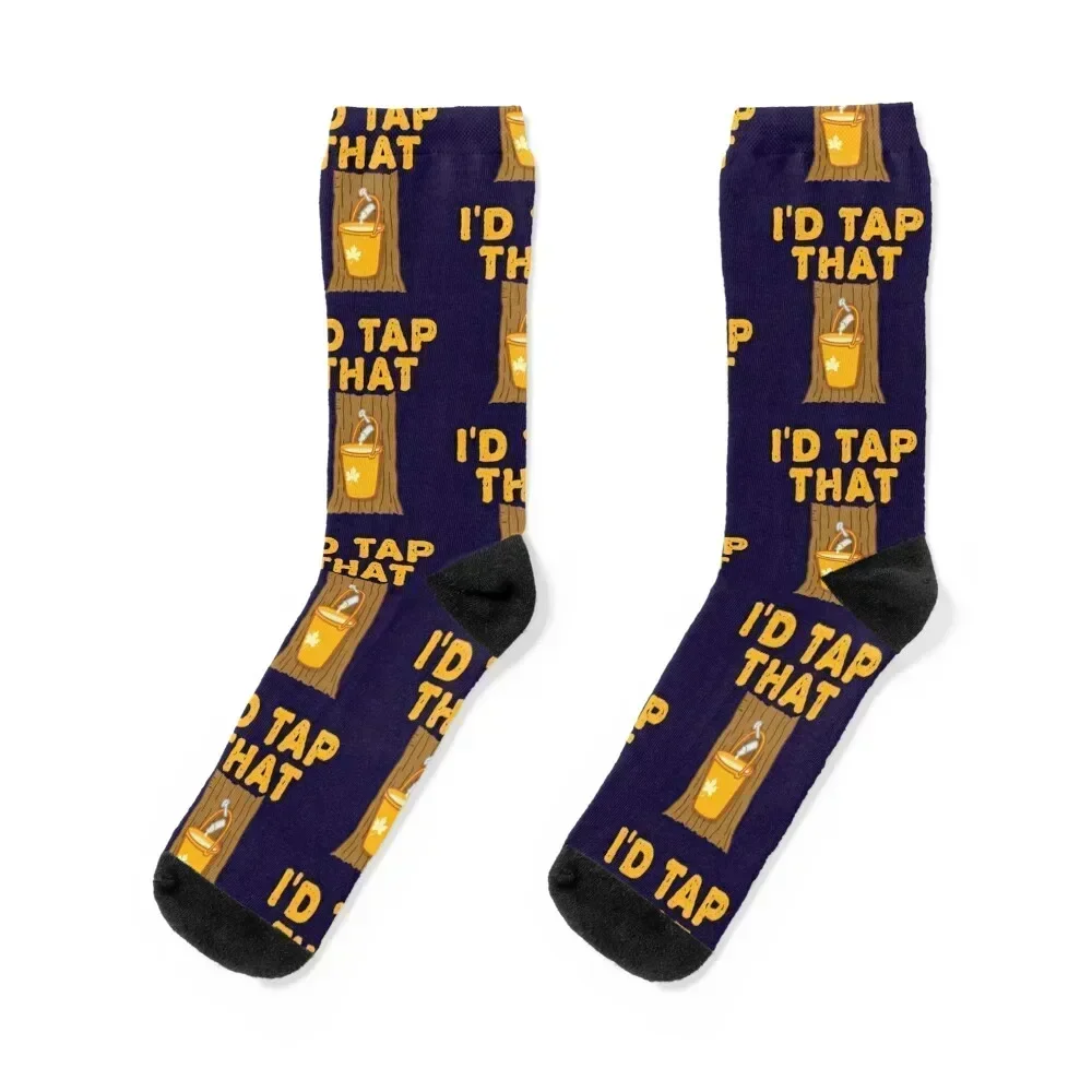 

Maple Syrup Tree I'd Tap That Socks golf Stockings essential compression Men's Socks Women's