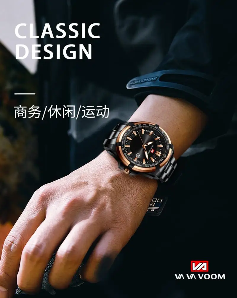 Thời Trang Nam Dây Lưới Thép Không Gỉ Dây Montre Homme Đồng Hồ Đeo Tay Thạch Anh Nam Kinh Doanh Đồng Hồ Phát Quang