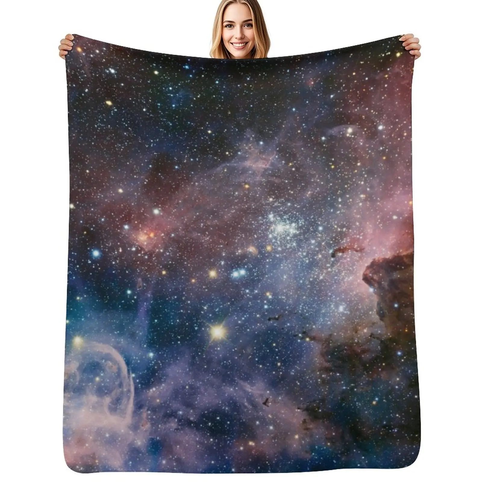 Carina Nebula (NGC 3372) - Panoramic view of the emission nebula in the constellation of Carina Throw Blanket