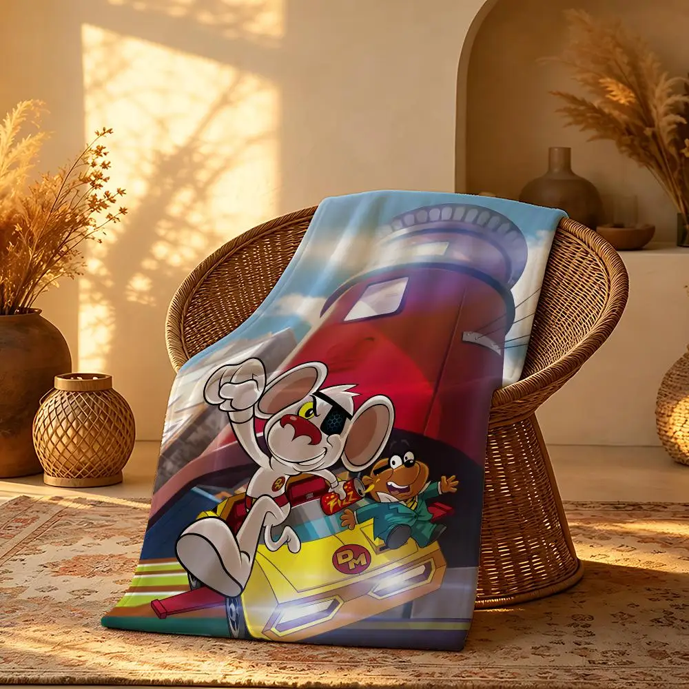 Animated Series Danger Mouse Throw Short Plush Throw Blanket Soft Skin-Friendly Multi-Scene Home Office