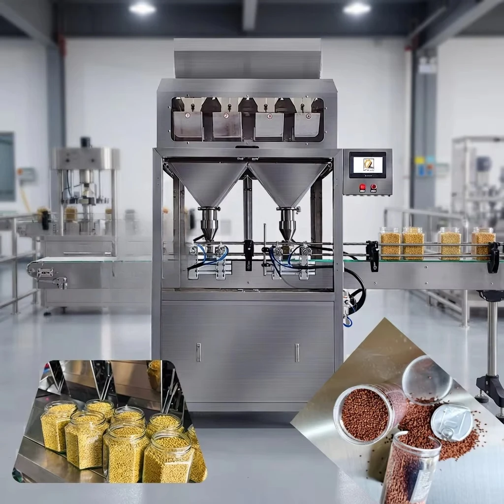 MTW Automatic Two Heads Industrial Filling Granule Packaging Machine for Food Grade Plastic Pellets Grains Seeds