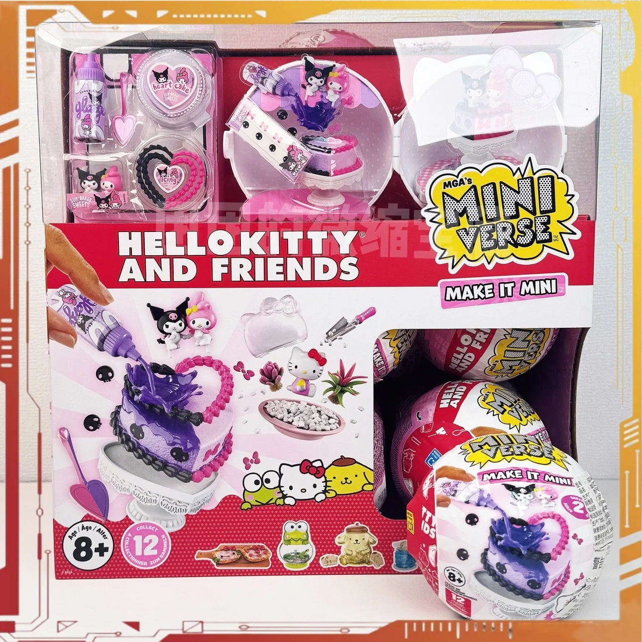 

MGA Miniverse Hello Kitty And Friends Series Mini Ball Blind Box Cosplay Delicious Food House Play Ball Toys Decoration Gift