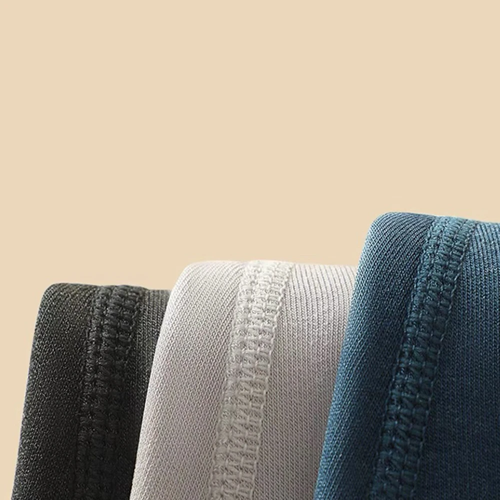 Polyester Fabric Men's Black Color Soft Fashion Velvet Keep Warm Leggings High Waist Thermal Underwear Bottoms