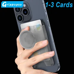 Magnetic Card Holder Wallet Phone Holder for IPhone 16 15 14 13 12 Pro Max For Samsung Grip Finger Ring Stand Accessories