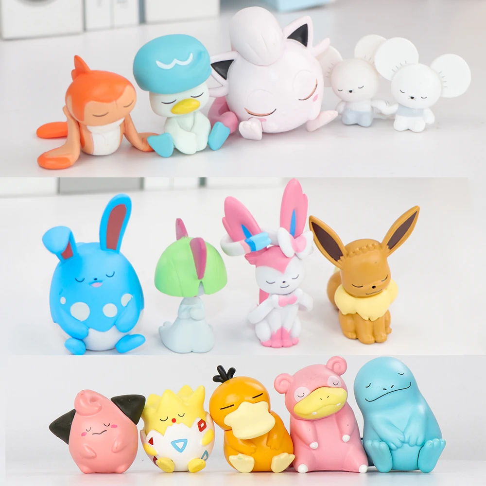 

Pokemon Figure Toys Model Set 4-6pcs Gengar Togepi Maushold Fuecoco PVC Dolls With Box Cute Small Desktop Decoration Gifts