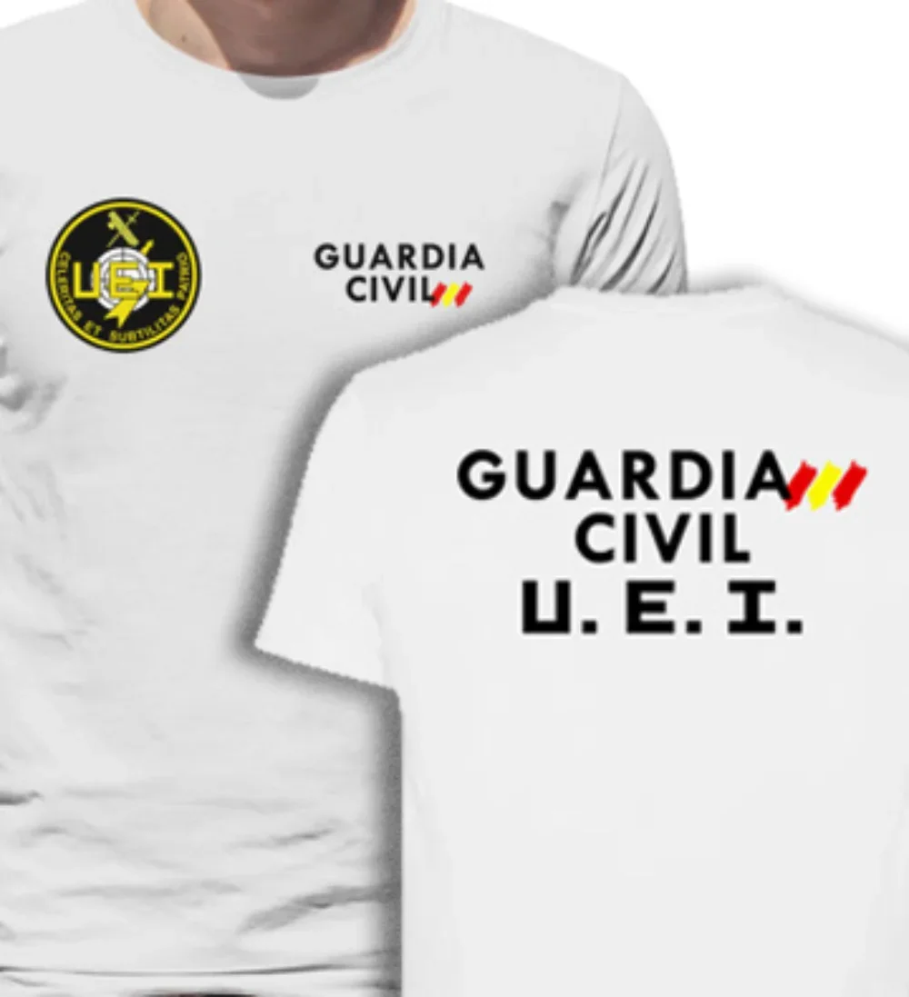 Spain Españoles Guardia Civil UEI Men T-Shirt Short Sleeve Casual 100% Cotton O-Neck Summer Shirt