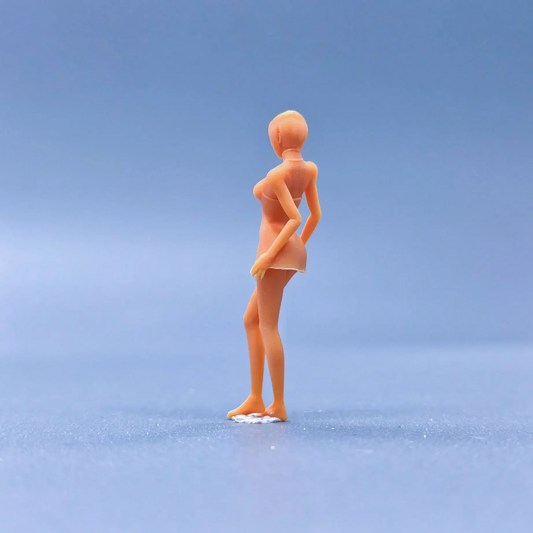 1/64 1/43 スケールモデル樹脂素足の女の子裸馬レザードレス無着色ミニチュアジオラマ手描き S222