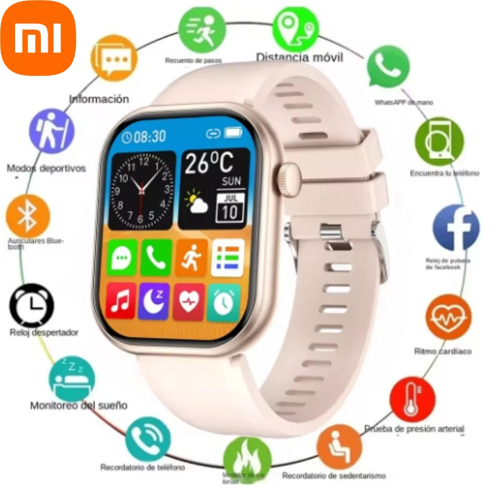 

Xiaomi 2026, новые женские часы, умные часы, женские, с полным сенсорным экраном, Bluetooth, водонепроницаемые, спортивные, фитнес-трекеры, умные часы для мужчин