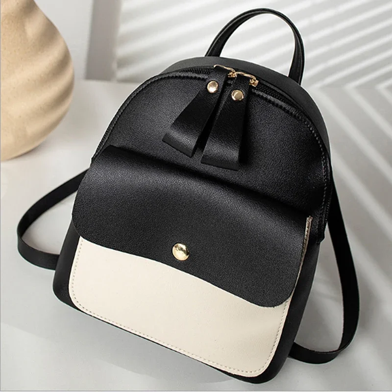 

New Girls Backpack Female Ladies School Multi-function Small Mini Bagpack For Bag Women Shoulder Leather Backpack Teenage Kids