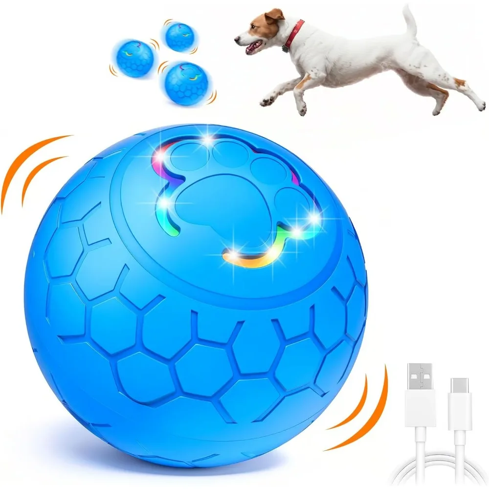 Interactive Smart Pet Ball Toy Automatic Rolling Ball Durable Chew Ball Toy for Dog Cat Playing Perfect Pet Supplies for Indoor