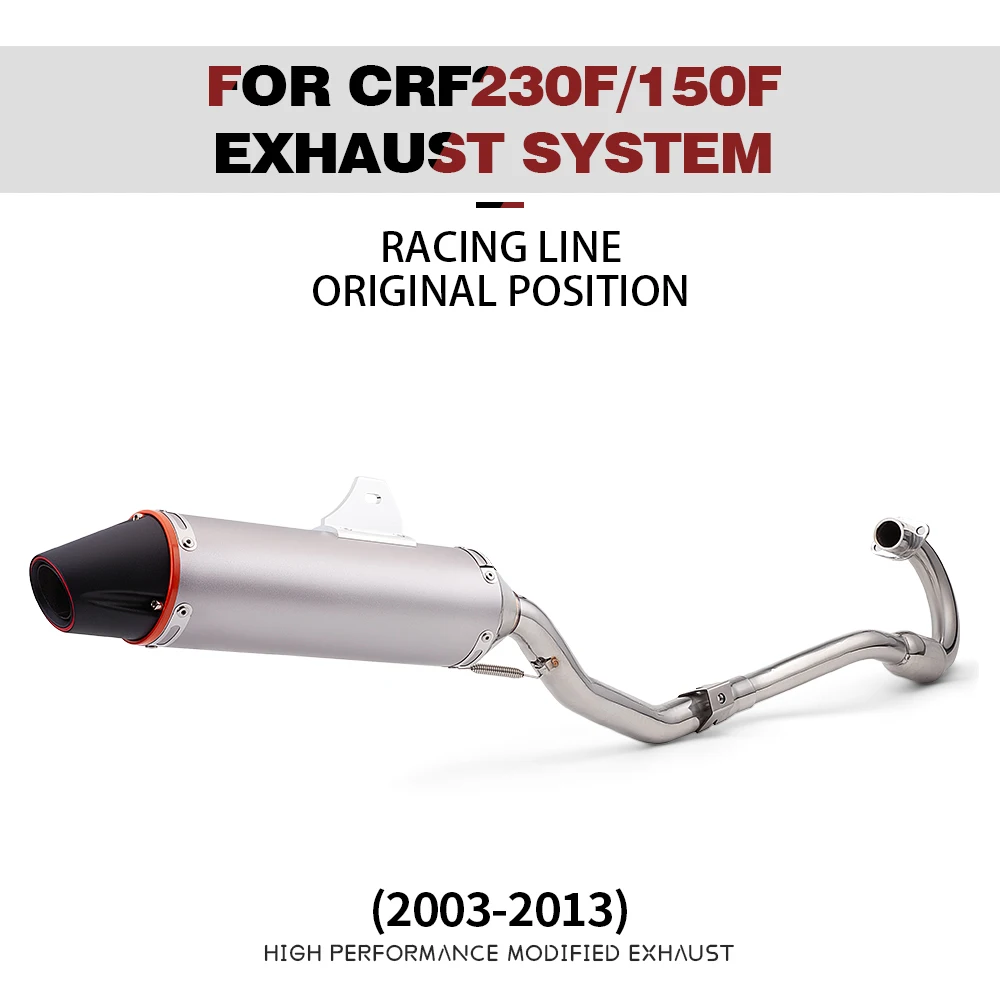 

Honda CRF230 CRF230F Motocross Off-Road Exhaust Muffler Full System Front Linkage Complete Tube System for Enhanced Performance