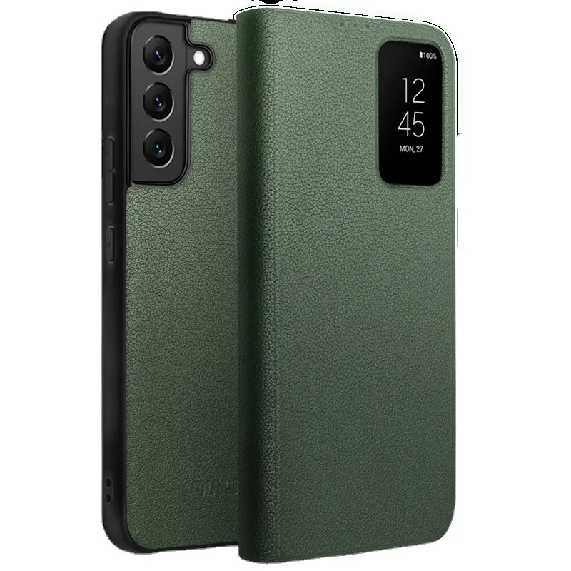 

Mobile phone case leather smart window clamshell protective case sleep