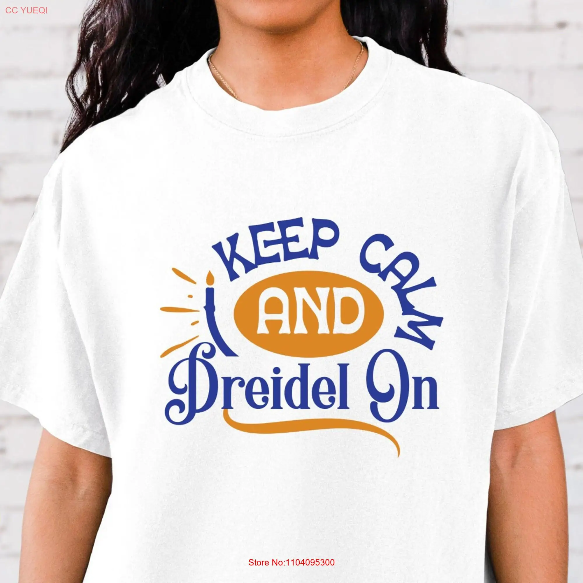 Comfort Colors Hanukkah T Shirt I Keep Calm and Dreidel On Christmas Menorah Oversize Jeewish Cute long or short sleeves