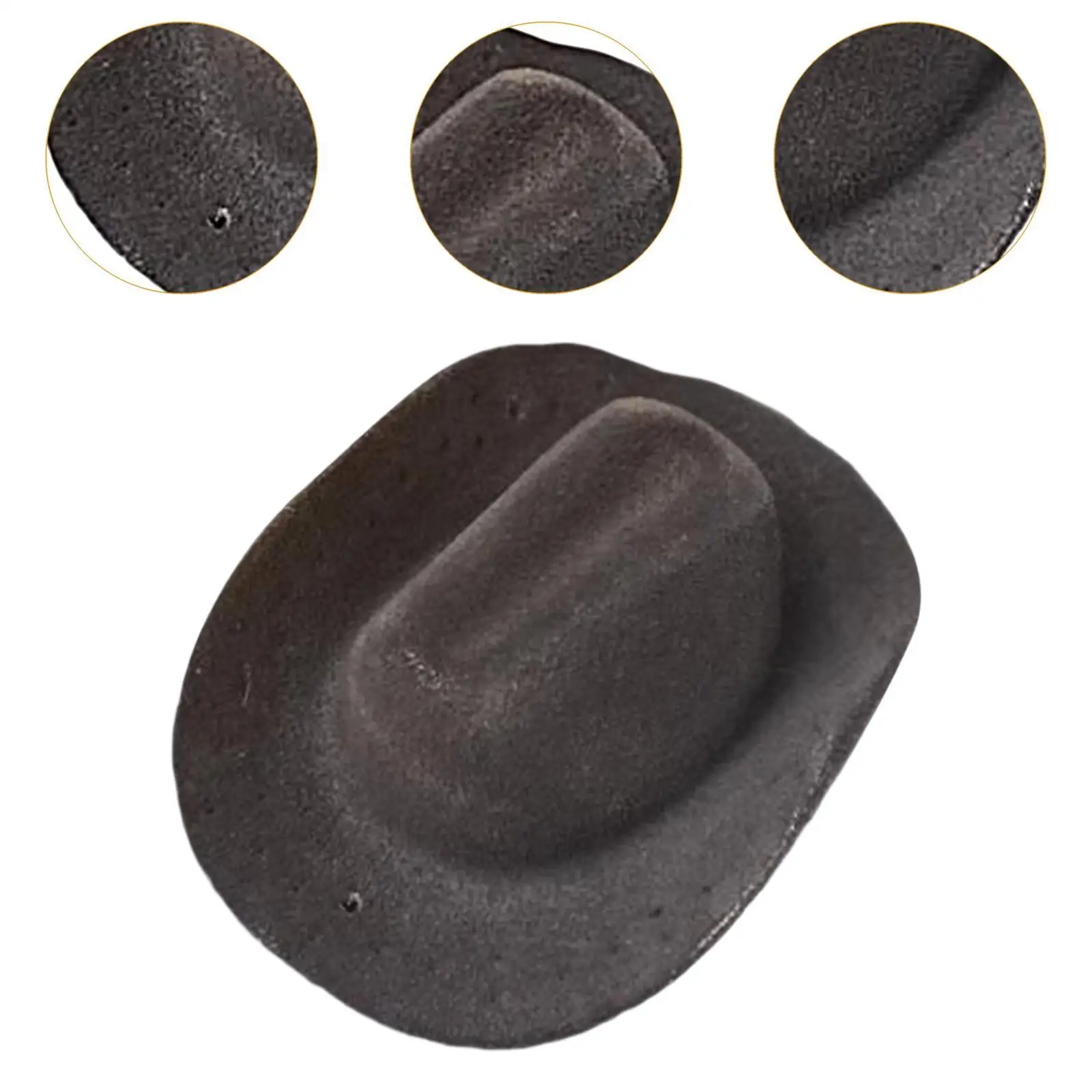 Chapéu de cowboy em escala 1/6 para bonecas em miniatura acessório de figura de 12 polegadas