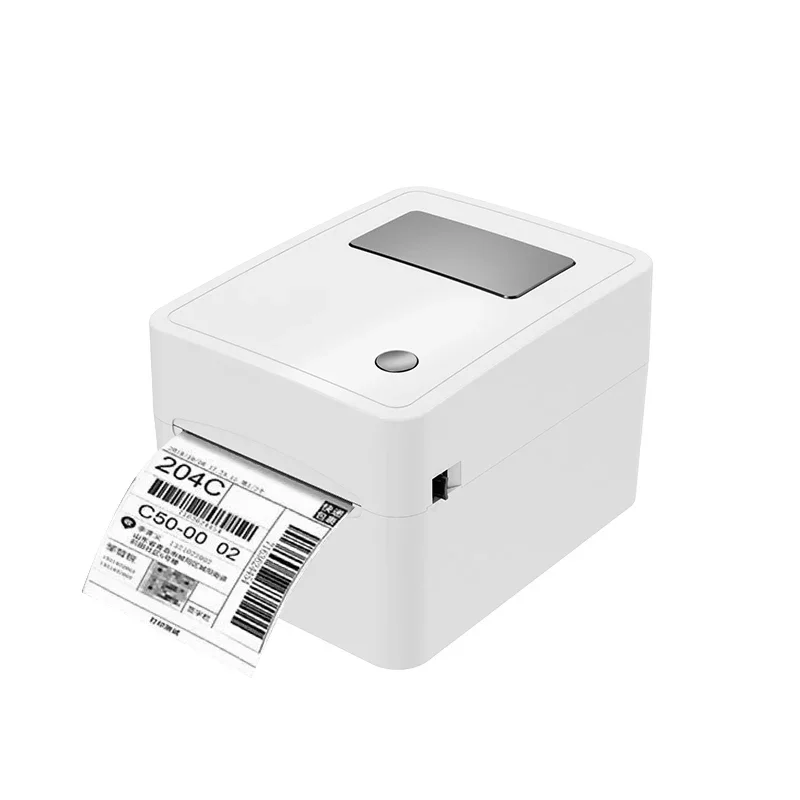 

Black and White 4x6 Shipping Label Printer with Large Paper Bin CC-480 A6 Thermal Barcode Printer