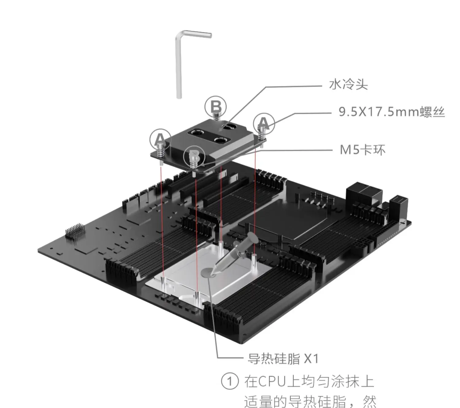 บล็อกน้ำระบายความร้อนซีพียู Bykski สำหรับซ็อกเก็ต AMD TR4 ซีพียูทรงสี่เหลี่ยม / ระบบระบายความร้อนด้วยน้ำแบบหม้อน้ำโลหะทองแดง / CPU-SP3-SR