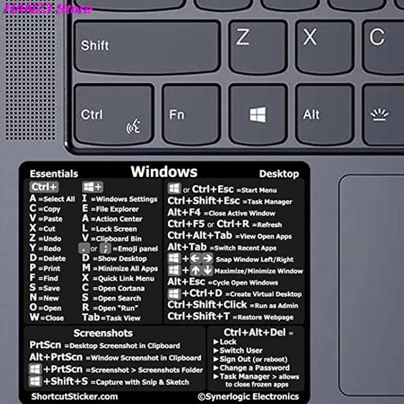 Windows word/Excel (para windows)/adobe photoshop, Referência rápida, guia de teclado, para laptop ou pc, 30pcs