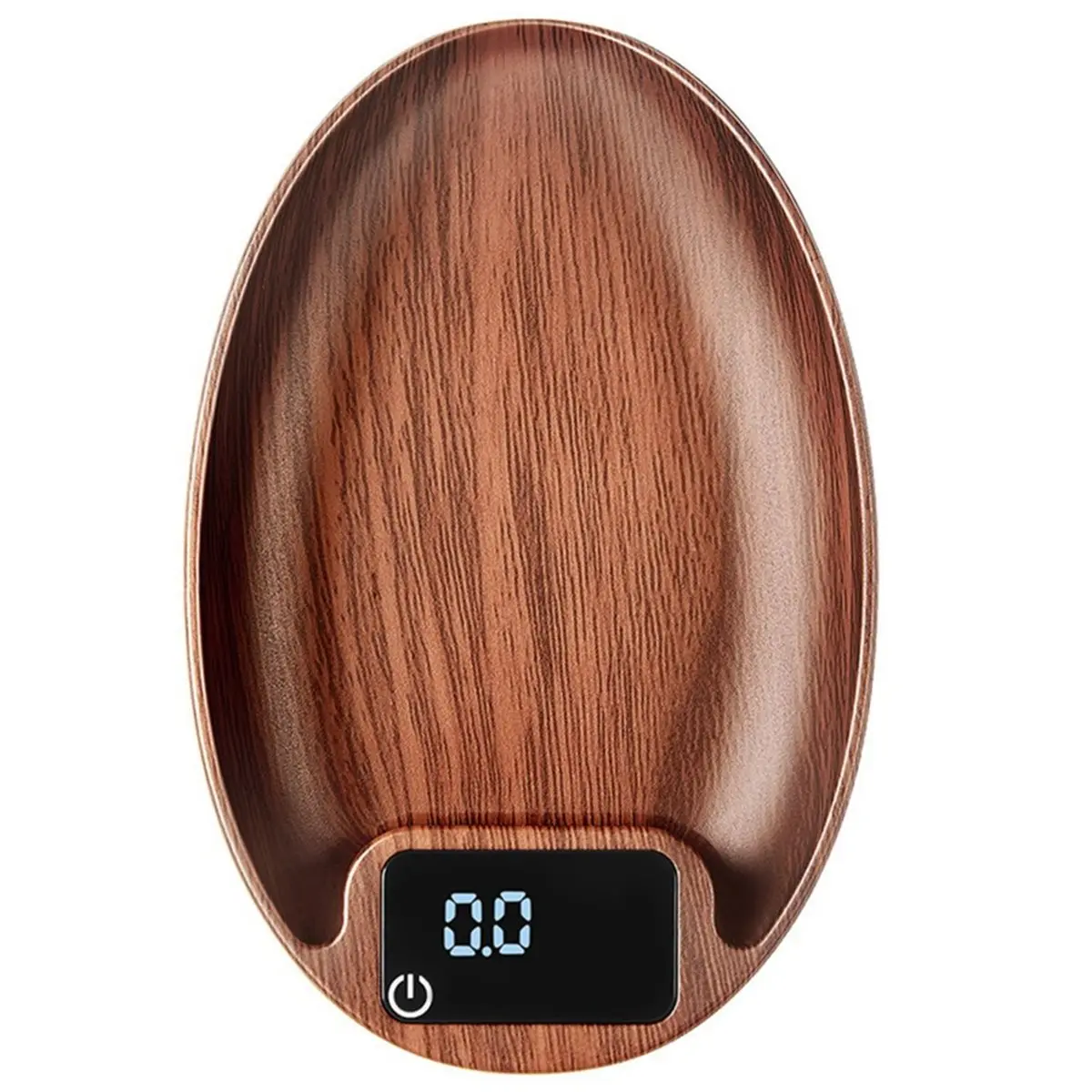 2026 New Coffee Bean Weighing Dish, Walnut Wooden Espresso Scale, Rechargeable Kitchen Scale with Digital LED, Touch Sensor