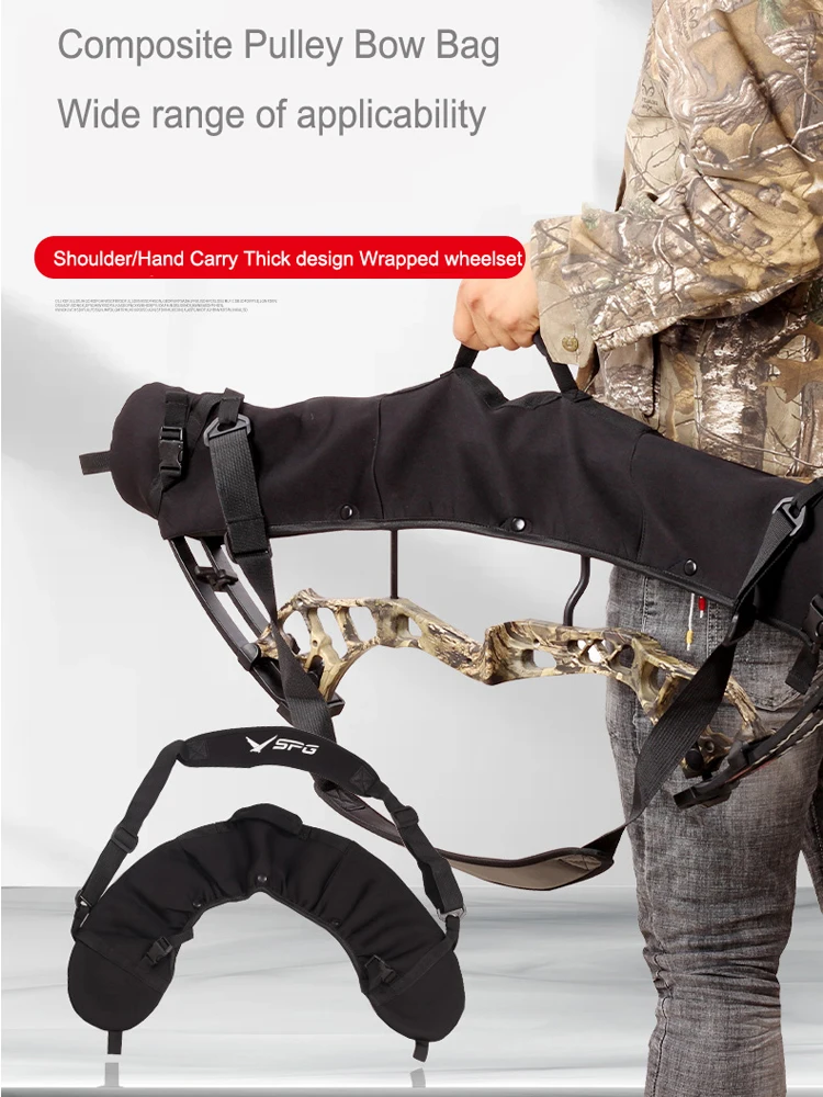 Tiroir à l'arc composé fronde chaîne protecteur arc composé étui à bandoulière Bk transport bandoulière support arc composé accessoires