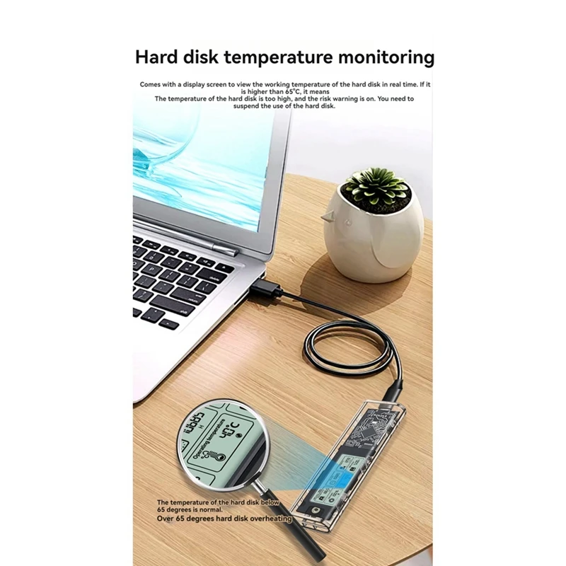 New-Shuole M. 2 NVME/NGFF Dual Protocol Solid State Drive Case Intelligent Digital Health Detection Typc3.2 Hard Drive Case