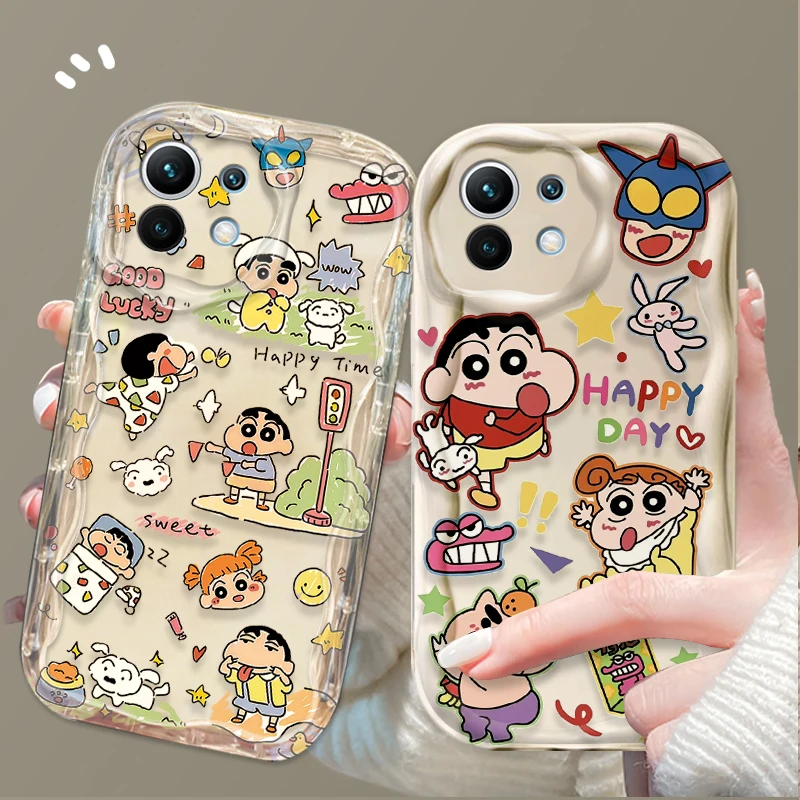 Etui Lovely C-Crayon S-ShinChan do Xiaomi 14T 13T 12T 13 12 11 11i Lite 5G 10T POCO X5 X6 Pro X3 NFC X4 GT F3 F4 F5 F6 M6 M5S
