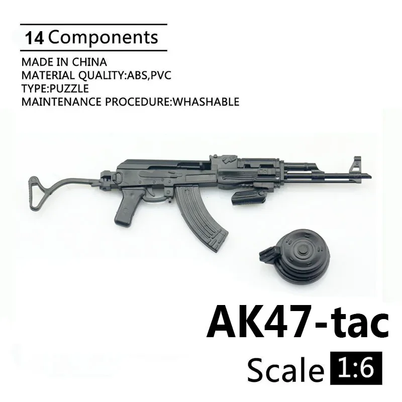 1:6 Soldier 4D Assembly Model AK47 AKM Gun Model Toy