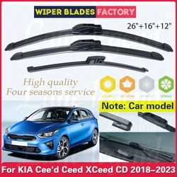 For KIA Cee'd Ceed XCeed CD 2018 2019 2020 2021 2022 2023 Car Front Rear Wiper Blades Windshield Windscreen Window 26