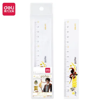 델리 79755 해리 포터 15CM 눈금자 플라스틱 기하학 수학 사각형 그리기 나침반 편지지 각도 눈금자, 학교 용품, 3 피스
