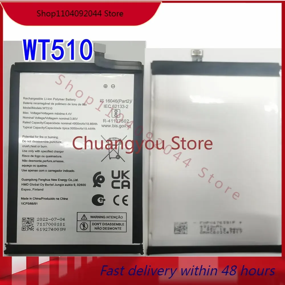 New  WT510 5050mAh Replacement Battery for Nokia NKC21 Plus TA-1433 TA-1431 TA-1426 TA-1424 Mobile Phone