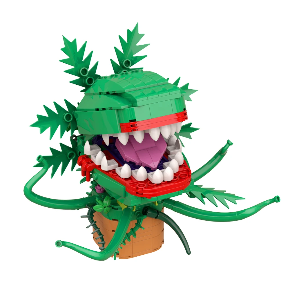 

Audrey II Piranha Plant Flower Building Blocks Horrors Shop Cannibal Bricks Halloween Gift for Kids and Adults(303 Pcs)
