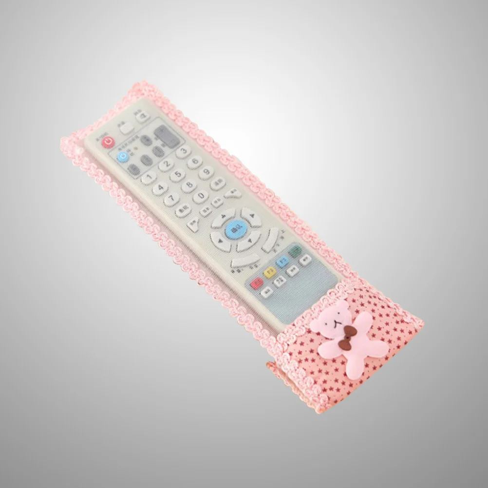 

1Pcs Remote Control Lace Cover European Style Creative Large Pink Fabric Protective Case Decorative Protective Remote Control