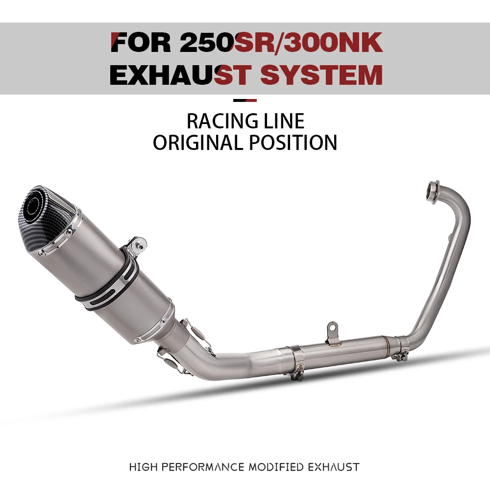

For CFMOTO NK250 250SR NK300 300SR Motorcycle Exhaust System Motorcycle Modified Front Link Pipe Stainless Connect 51mm Muffler