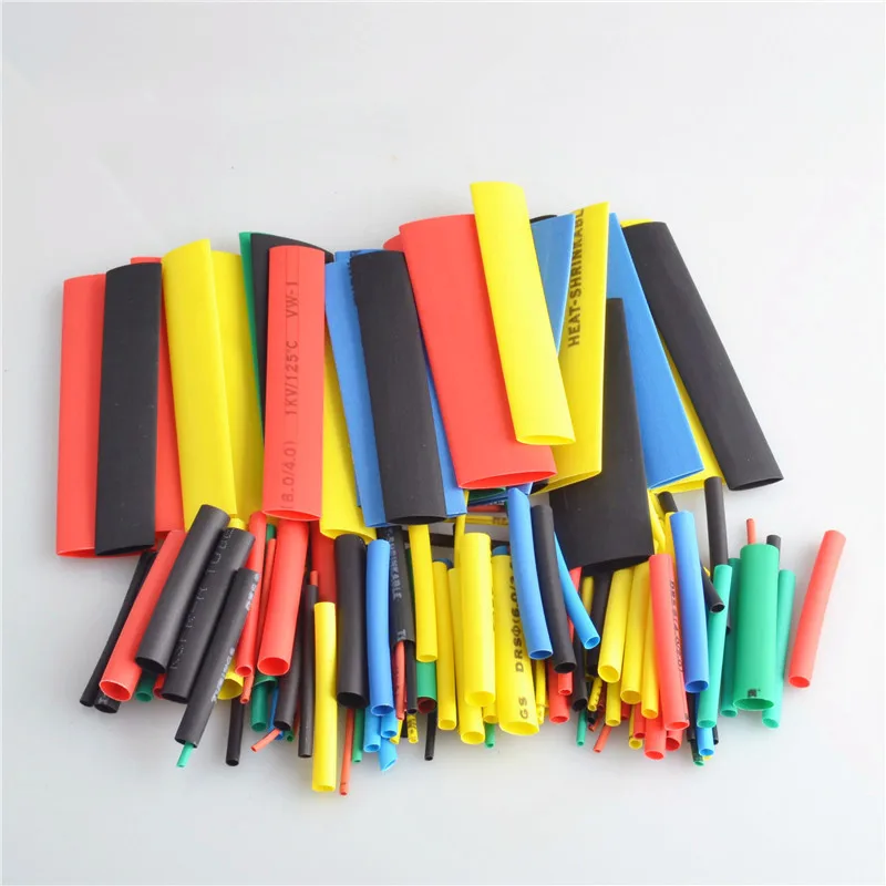 127-850 PCS,Polyolefin Shrinking Assorted Heat Shrink Tube Wire Cable Insulated Sleeving Tubing Set 2:1 Waterproof Pipe Sleeve