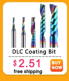 Dreanique 1pc 6MM 6,35MM 8MM Vhm Lager Geführte Kompression Fräser Spirale Flush Trim Holzbearbeitung trimmer Bit – Detail 4
