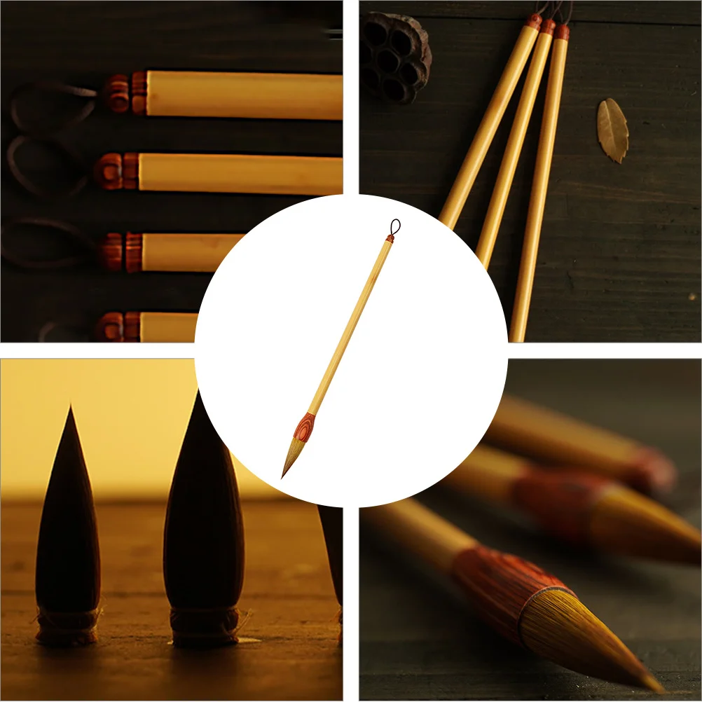 

1Pcs Durable Chinese Calligraphy Brush Sumi Writing Pen with Lanyard for Easy Washing and Drying Art Supplies Sumi Writing Brush