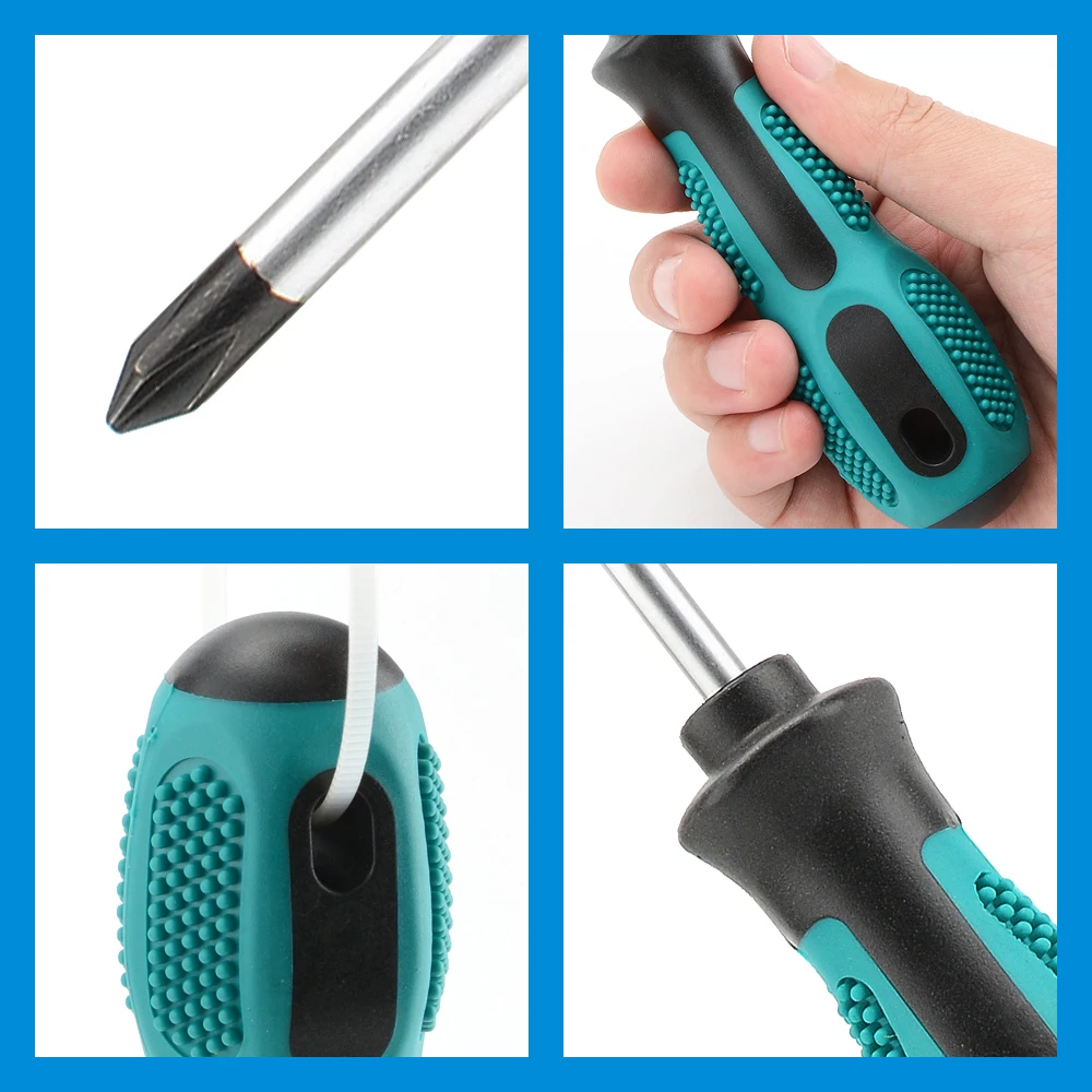 4PCS Multipurpose Handle Screwdrivers Set Electrician Insulated Security Repair Hand Tools Cross/Straight Type Screw Driver